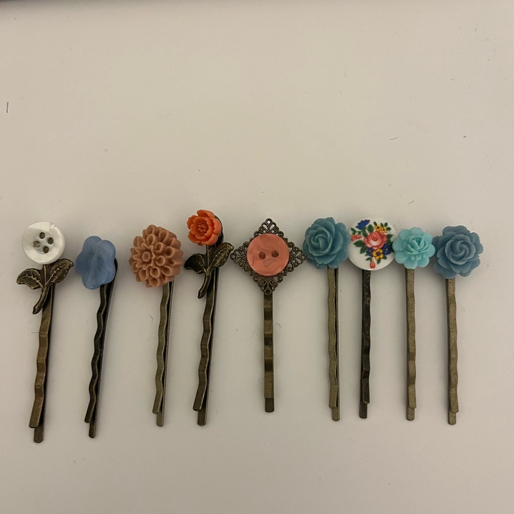 Set of 9 Handmade Bobby Pins